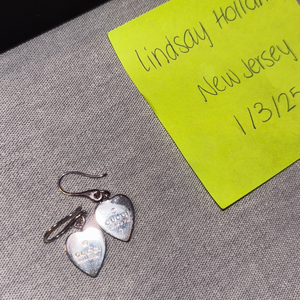 Gucci Silver Heart Earrings